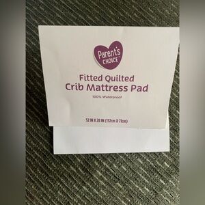 Parent's Choice Fitted Quilted Crib Mattress Pad - White